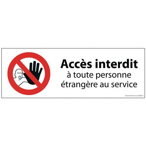 Signalisation Interdit Hors Service Pvc 350x125mm