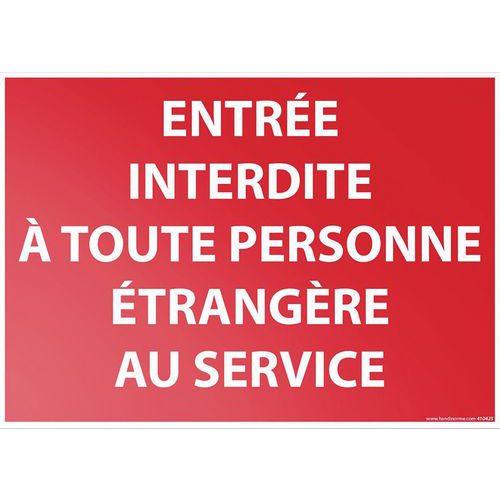 Signalisation Interdit Hors Service Vinyle 210x150mm