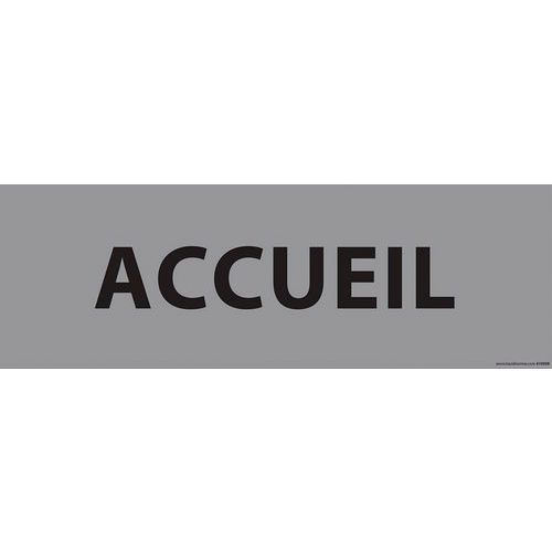 Panneau De Porte Accueil Vinyle Gris