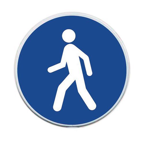 Panneau Rond Passage Pour Piéton Pvc
