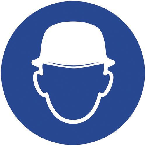 Panneau Rond Casque Obligatoire Vinyle