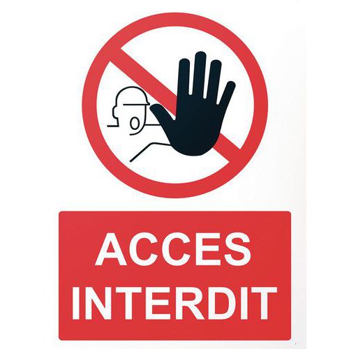 Panneau Rectangulaire De Sécurité Accès Interdit Vinyle