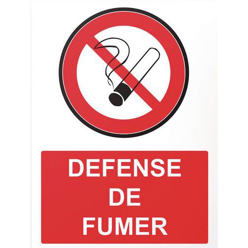 Panneau Rectangulaire Défense De Fumer Pvc