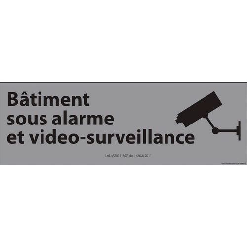 Panneau Sous Alarme Et Vidéo-surveillance Pvc Inox