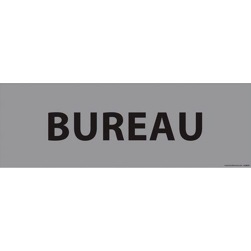 Signalisation D'information Bureau 210x75mm Pvc Gris