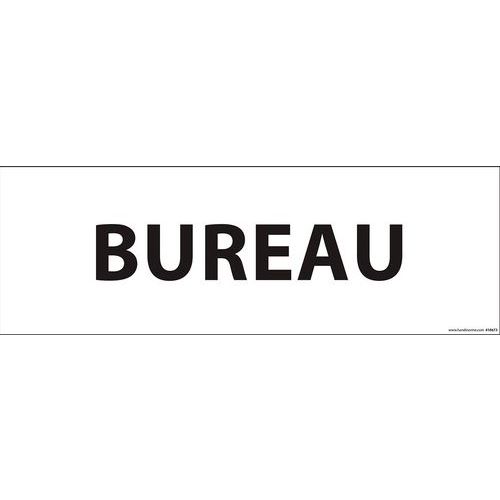 Signalisation D'information Bureau 210x75mm Vinyle Blanc