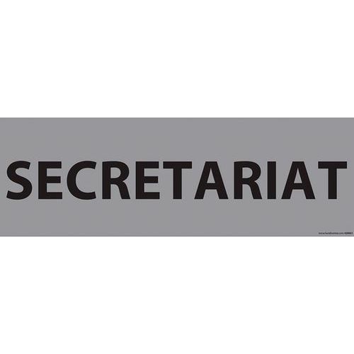 Signalisation Information Secrétariat 210x75mm Pvc Gris