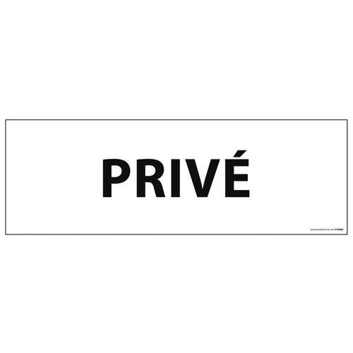 Signalisation D'information Privé Pvc Blanc