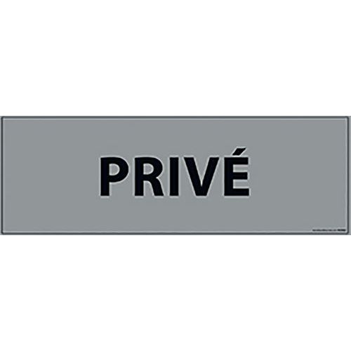 Signalisation D'information Privé Vinyle Gris