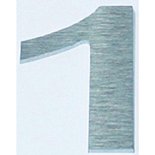Chiffre 1 Aluminium Brossé 75mm Adhésif - Signalisation Accessible Intérieur