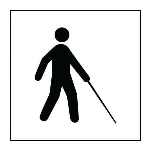 Pictogramme accessibilité malvoyant ou aveugle en PVC