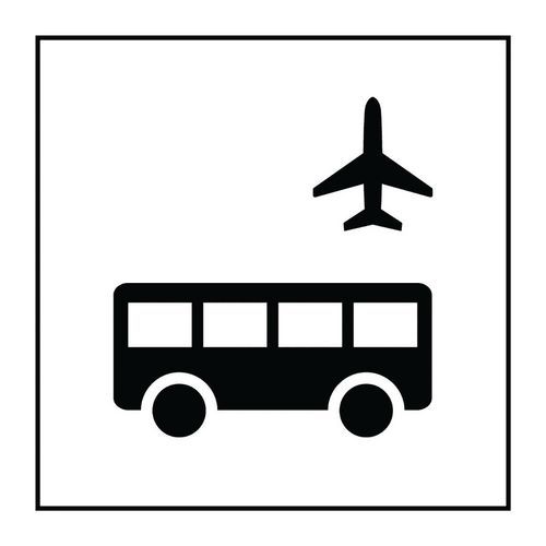 Pictogramme autobus d'aéroport en PVC Pictogramme autobus d'aéroport en PVC