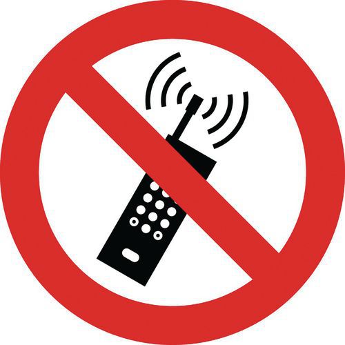 Panneau rond interdit au téléphone portable Panneau rond interdit au téléphone portable