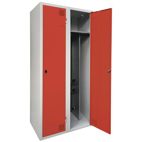 Armoire Industrie Salissante 2 Colonnes Moraillon Bordeaux