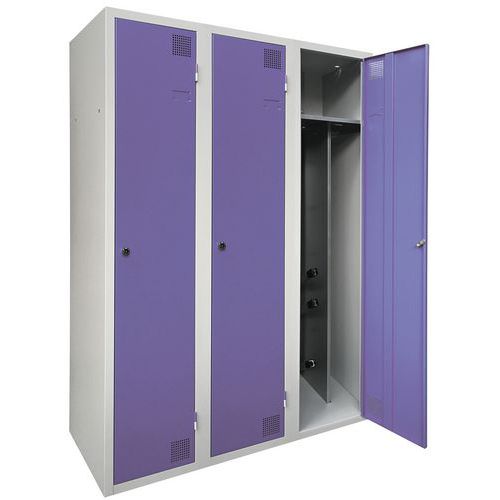 Armoire Séchante Industrie Salissante 3 Colonnes Clé Violet