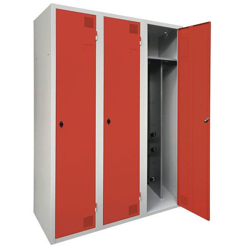 Armoire Industrie Salissante 3 Colonnes Moraillon Bordeaux