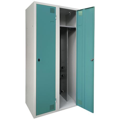 Armoire Industrie Salissante 2 Colonnes Moraillon Vert Foncé
