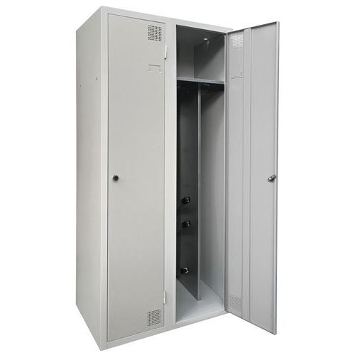 Armoire Séchante Industrie Salissante 2 Colonnes Clé Gris