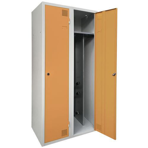 Armoire Séchante Industrie Salissante 2 Colonnes Clé Orange