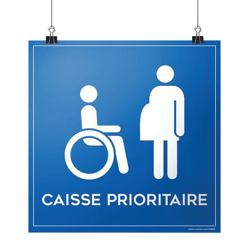 Panneau À Suspendre Caisse Prioritaire