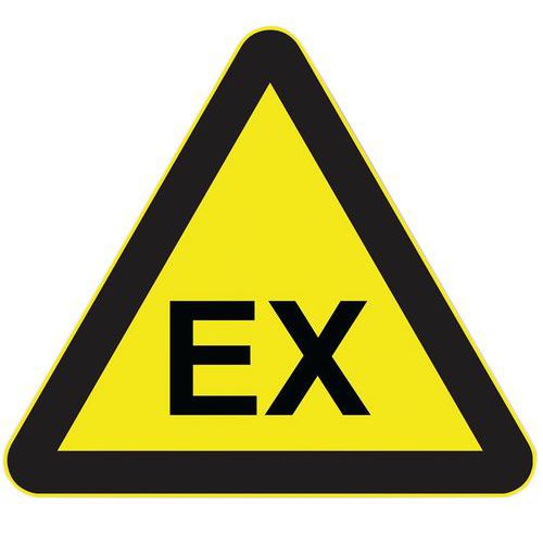 Panneau Triangle Danger Explosif Vinyle