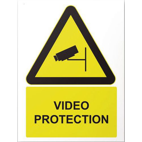 Panneau Rectangulaire De Sécurité Vidéo Protection Pvc