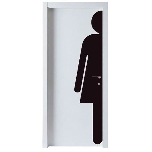 Signalétique Géante De Porte Silhouette Femme Droite Xl