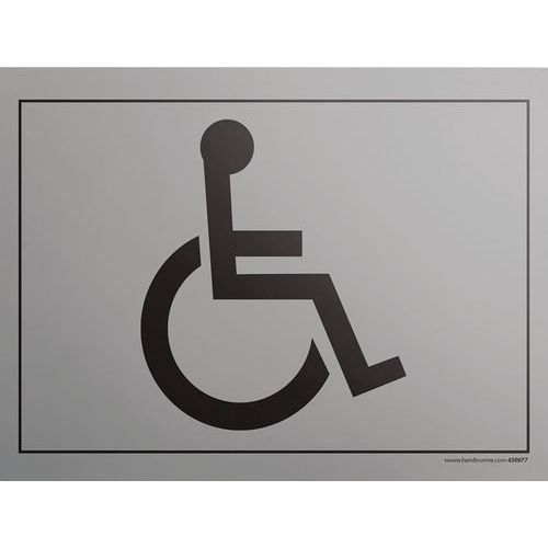 Plaque porte "Côté Bois" Toilettes Handicapé en couleur