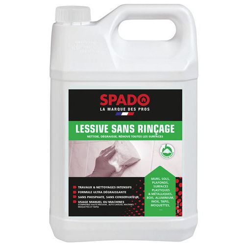 Lessive Gros Travaux Sans Rinçage - Spado 5l