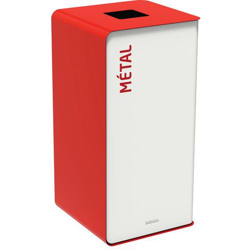 Borne Tri Sélectif 40 Litres Sans Serrure - Tri Métal