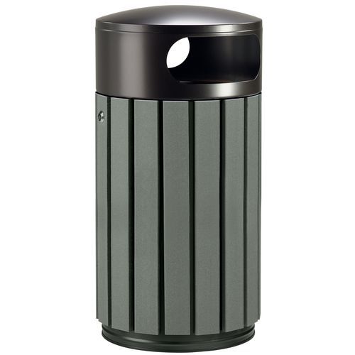 Corbeille D'extérieur à Poser Ou à Fixer - 40 Litres - Gris Manganèse