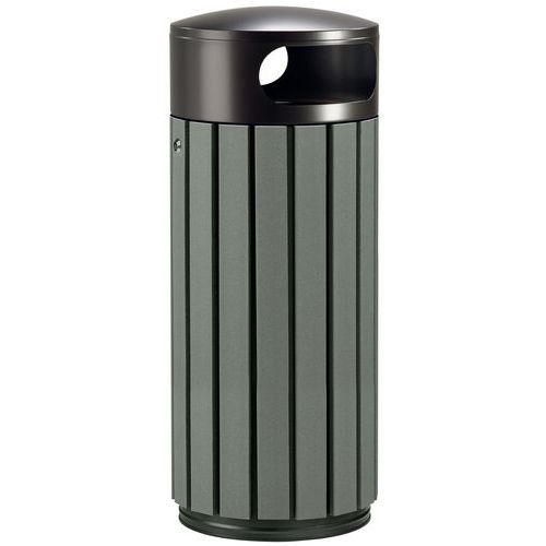 Corbeille D'extérieur à Poser Ou à Fixer - 60 Litres - Gris Manganèse