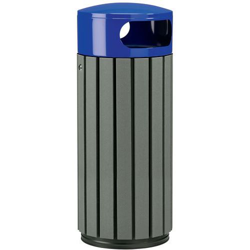Corbeille D'extérieur à Poser Ou à Fixer - 60 Litres - Bleu Outremer