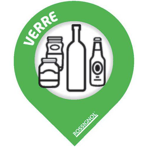 Stickers Tri - Verre - Vert Jaune (x50)