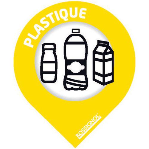 Stickers Tri - Plastique - Jaune Colza (x50)