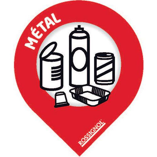 Stickers Tri - Metal - Rouge Signalisation (x50)