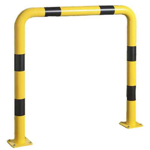 Mottez - Barrière de protection droite 120cm Noir/Jaune - Hauteur 120cm - Robuste et Durable - Sécurité Voirie