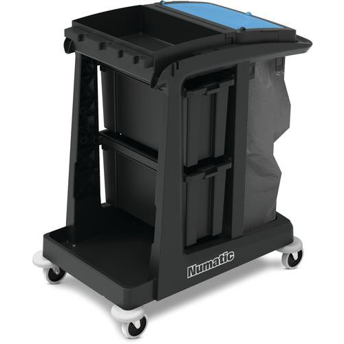 Chariot ultra-compact, 2 bacs,collecteur de déchets 120L Chariot ultra-compact, 2 bacs,collecteur de déchets 120L