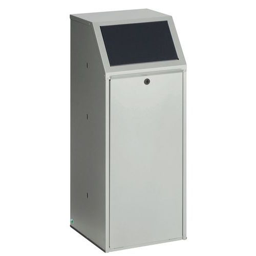 Poubelle De Tri Sélectif En Acier - Anthracite 70l