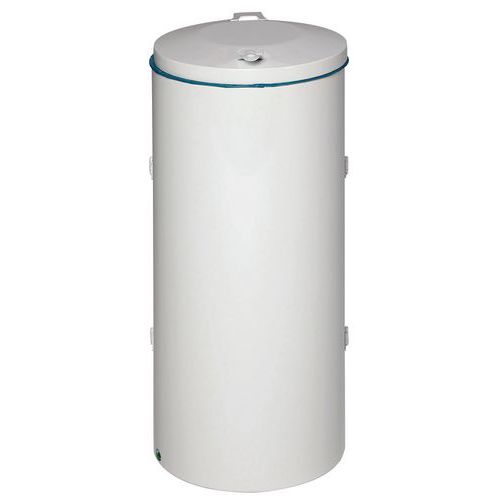 Poubelle Double Battants Blanc 120l