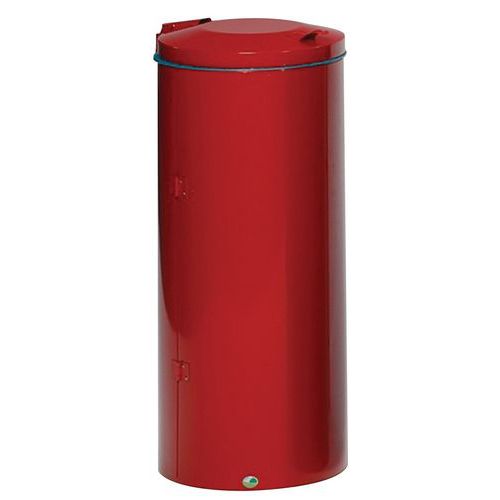 Poubelle Double Battants Rouge 120l