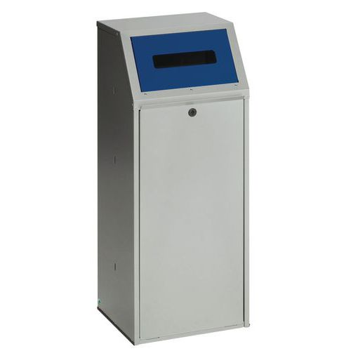 Poubelle De Tri Sélectif En Acier - Bleu 70l