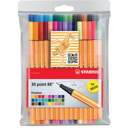 Feutre à Pointe Fine Point 88 Étui Plastique De 30