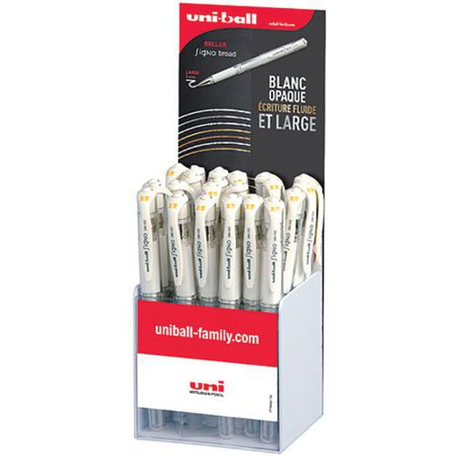 Stylo Roller Encre Gel Signo Um-153w/36 Blanc