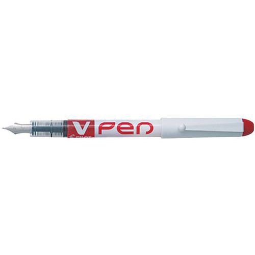 Stylo Plume V-pen Effaçable Rouge