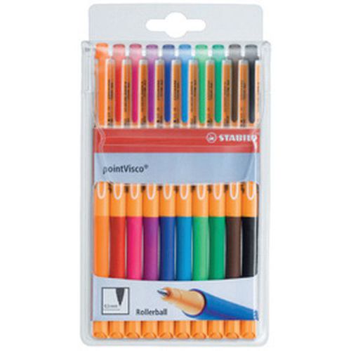 Stylo à Encre Gel Pointvisco Étui Plastique De 10