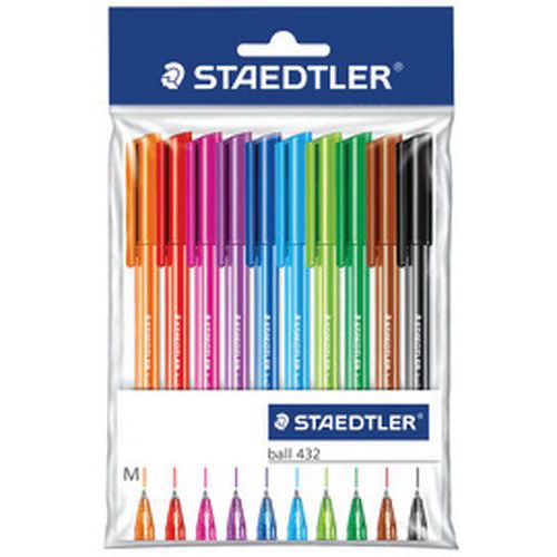 Stylo à Bille Ball 432 M Sachet Plastique De 10
