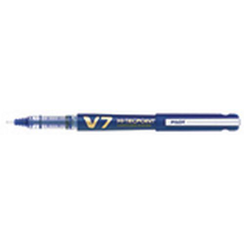 Stylo Roller V7 Hi-tecpoint Rechargeable Bleu