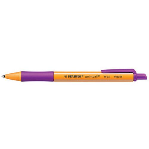 Stylo à Bille Rétractable Pointball Lilas