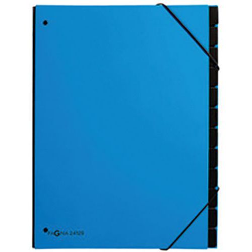 Classeurs Soufflet Tendance A4 12 Compar. Bleu Ciel